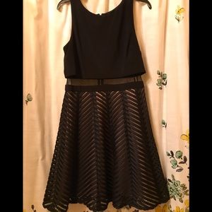 Besty and Adam Black/Nude Dress